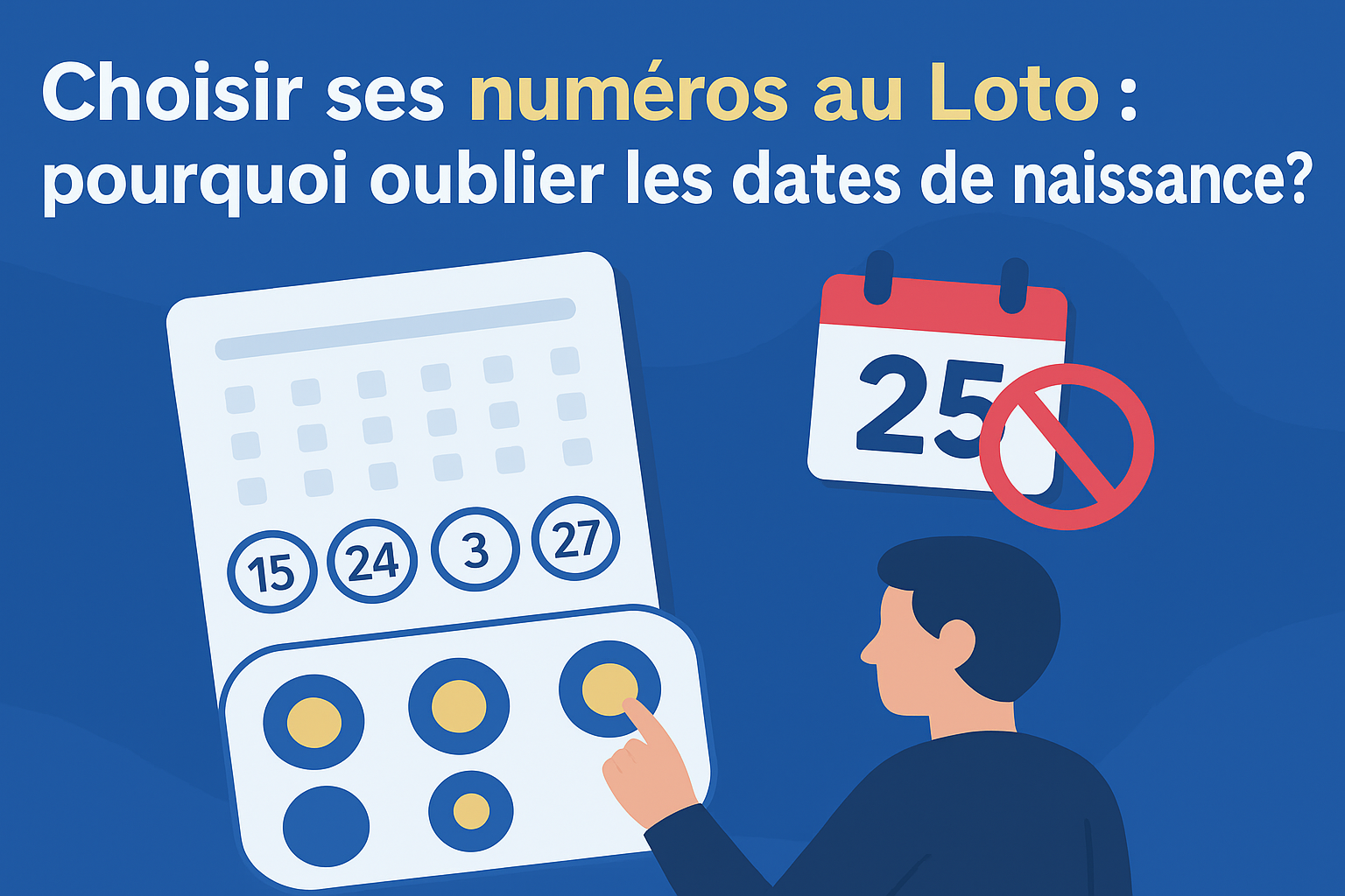 Illustration pour Choisir ses numéros au Loto : pourquoi oublier les dates de naissance ?